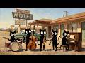 Black Cats Vintage Jazz for Work 🎷 5 Hour of Feel Good Lively Swing BGM at the Roadside Motel