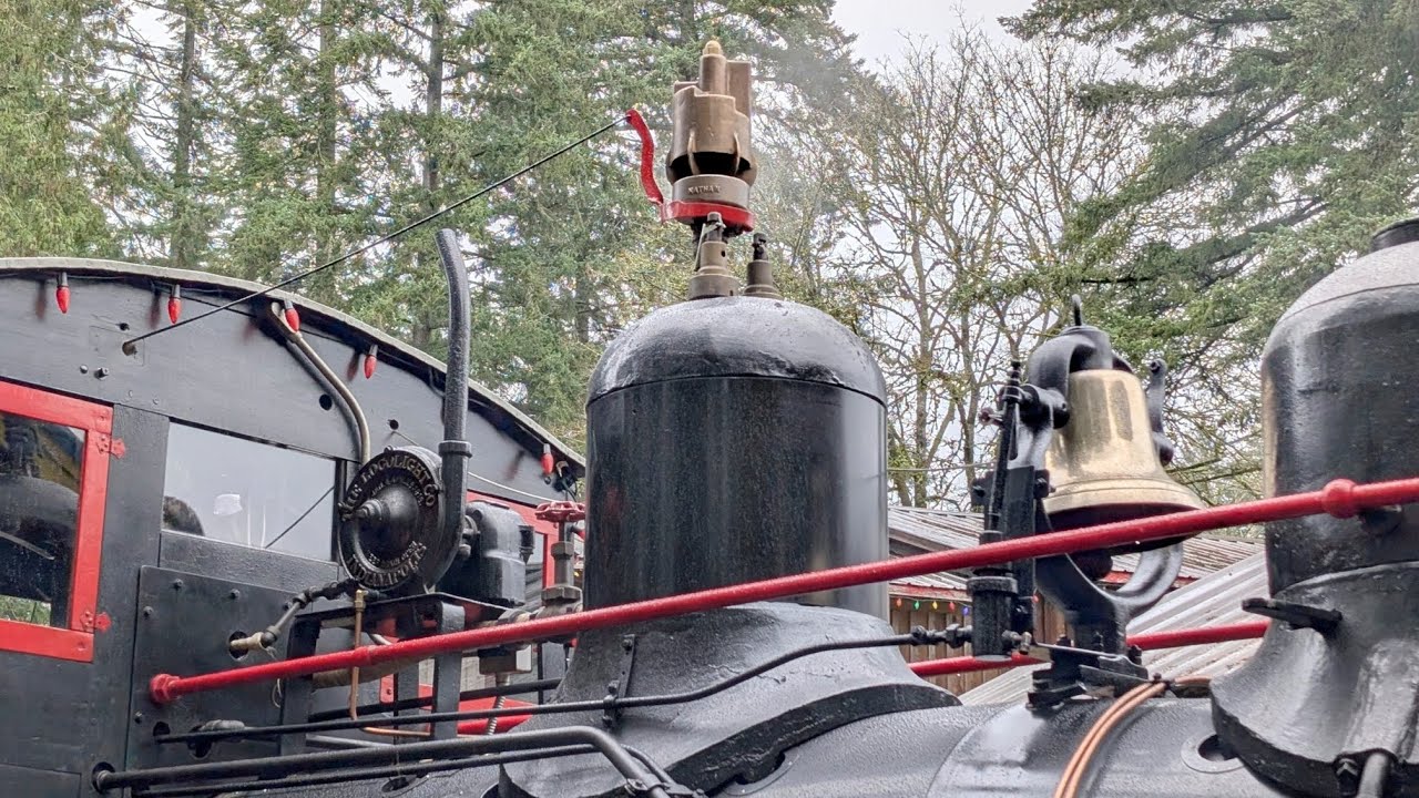 Nathan 5 Chime Steam Whistle on a Shay Locomotive