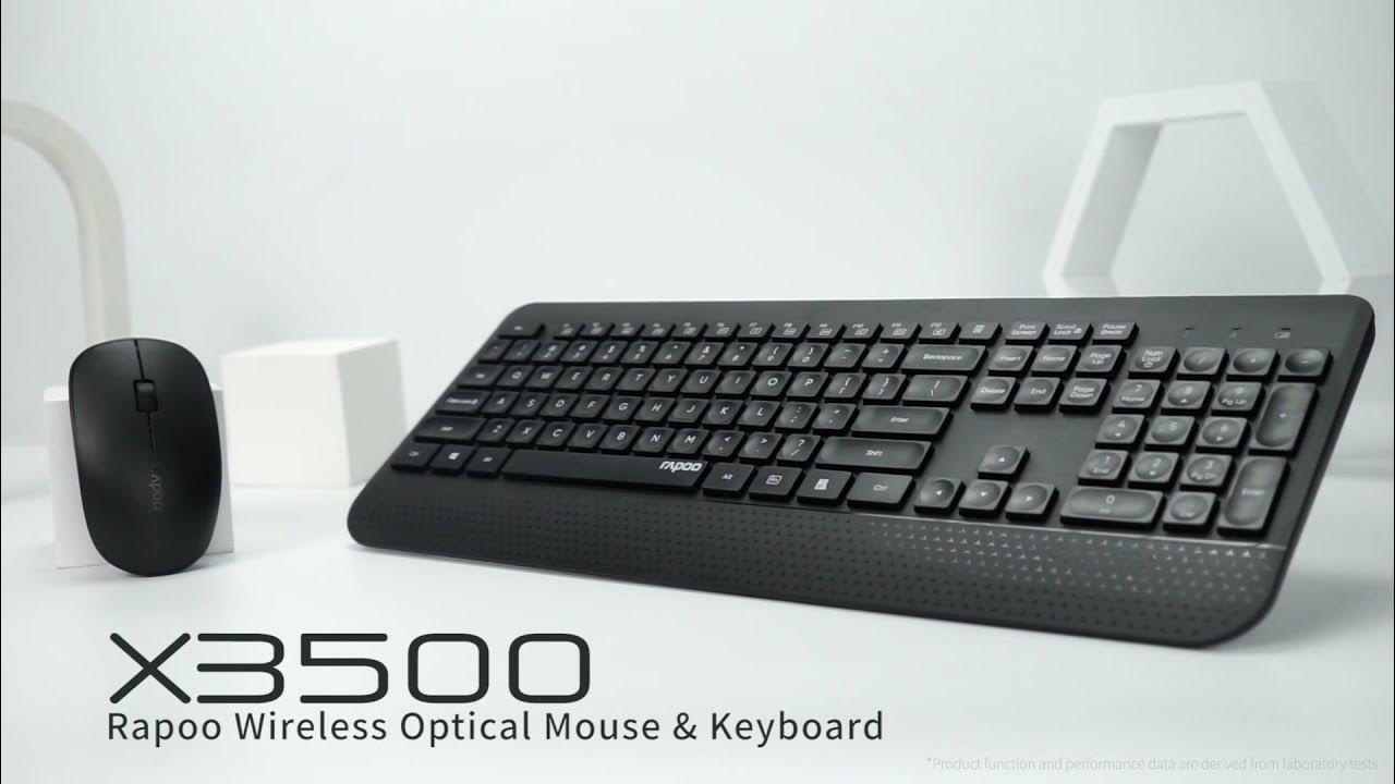 Rapoo X3500 Wireless Optical Mouse & Keyboard - YouTube