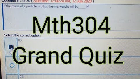 Mth304 Midterm Grand Quiz Solution with briefly explained