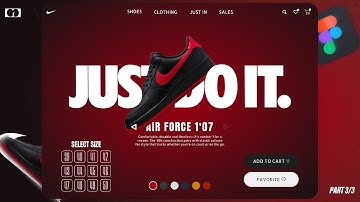 NIKE WEBSITE DESIGN in Figma UI/UX part 3/3