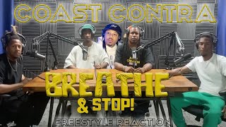 THIS IS TOO MUCH!!! Coast Contra - Breathe & Stop Freestyle | RAPPER REACTION