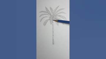 Draw a realistic palm tree 🌴 Easy drawing lesson for beginner artists. #drawinglesson #palmtree