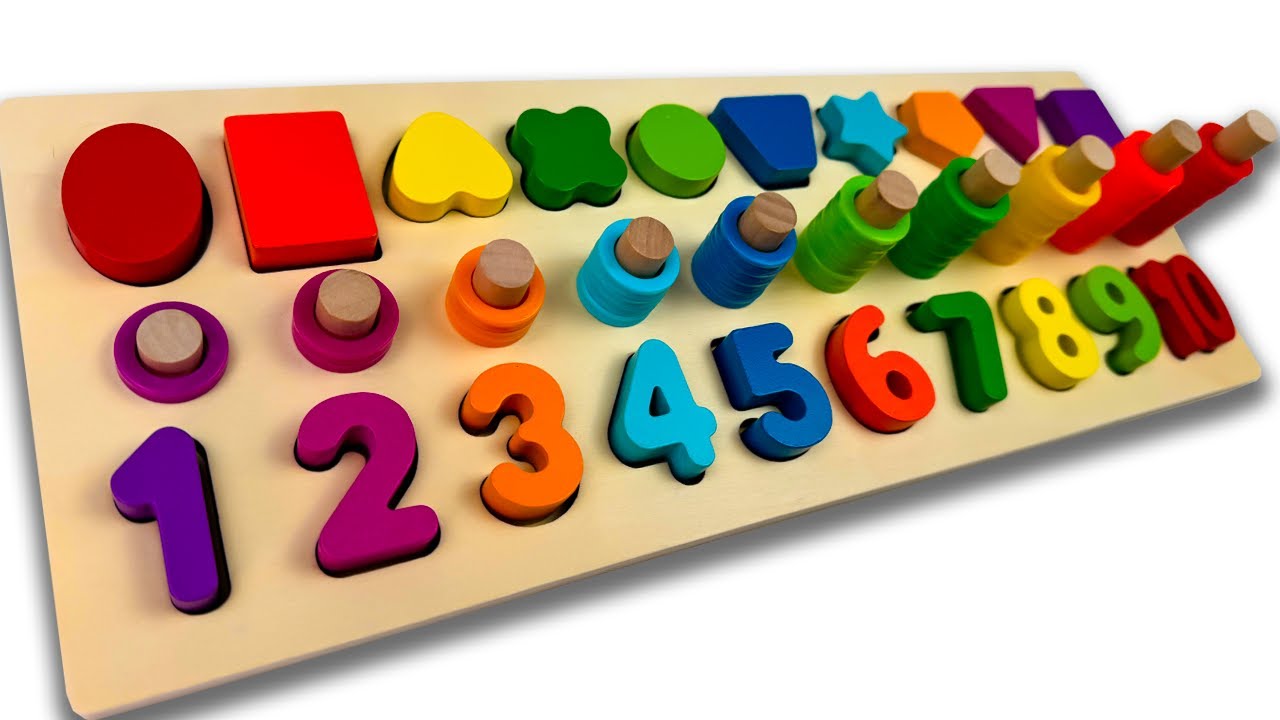 Best Learning Numbers Shapes Counting 1 10 Preschool Toddler Toy Video