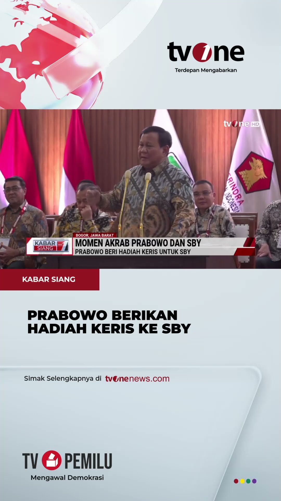 Momen Akrab SBY dan Prabowo dalam Silaturahmi KIM | tvOne