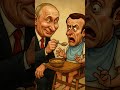 POUTINE AND MACRON 🤣 #HumourNoir #Parodie #DessinHumoristique #Actu #YoutubeShorts