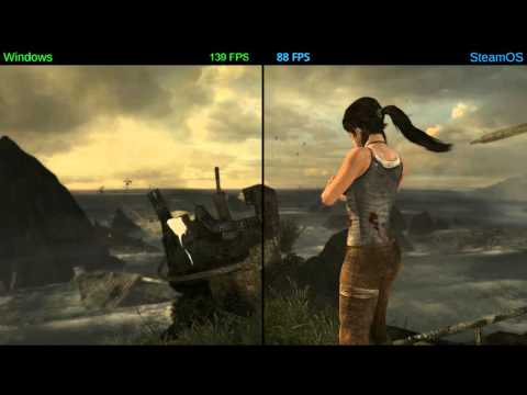 Y. A. Tomb Raider benchmark on SteamOS & Windows 10