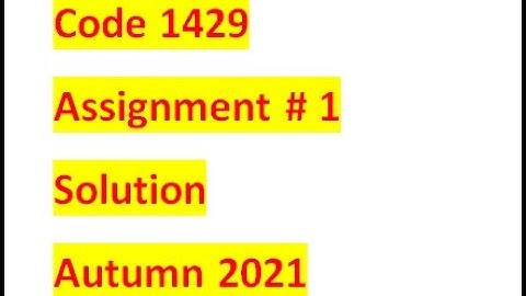 Code 1429 Assignment 1 Solution Autumn 2021 | aiou assignment solution | autumn 2021