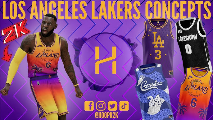 Just finished making the lakers new uniforms the best I could in 2k18. :  r/NBA2k