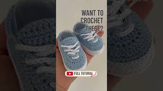 Tiny Crochet Baby Sneakers You Can Make Yourself 💙 @crochetclubstore
