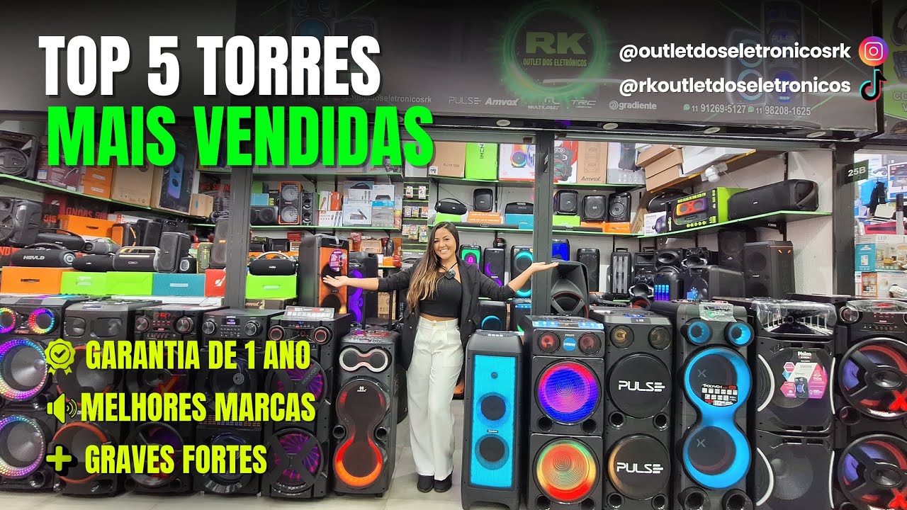 5 TORRES DE SOM MAIS VENDIDAS EM 2025!