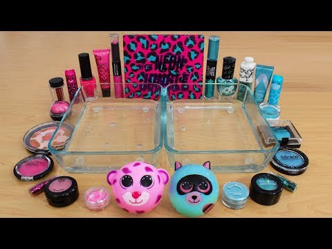pink-vs-teal---mixing-makeup-eyeshadow-into-slime!-special-series-149-satisfying-slime-video