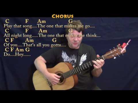 Play That Song (Train) Fingerstyle Guitar Cover Lesson in C with Chords/Lyrics