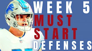 Week 5 MUST START Defenses & Streams | 2023 Fantasy Football