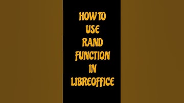 How to use the RAND function in Libreoffice #libreoffice #linux #tipsandtricks