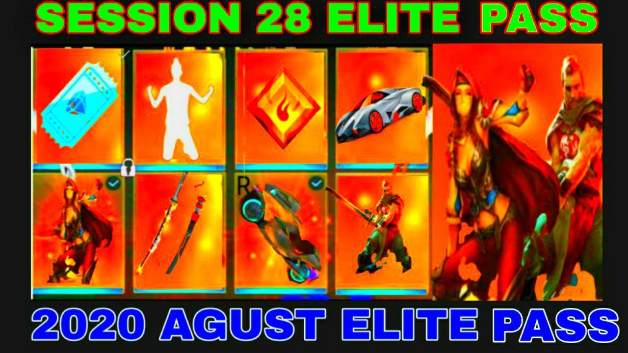 Free fire 2020 August elite pass. |28 elite pass full details