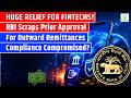 Huge Relief for Fintechs: RBI Scraps Prior Approval for Outward Remittances