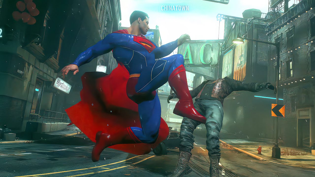 SUPERMAN Skin MOD GAMEPLAY! #3 - BATMAN ARKHAM KNIGHT [UHD 60 FPS]