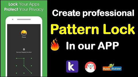 How to integrate Pattern lock in Our Application tutorial kodular,appybuilder.(2020)