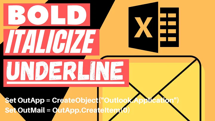 Excel VBA Macro: Bold, Italicize, and Underline Text in Email Message (HTML)
