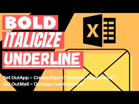 Excel VBA Macro: Bold, Italicize, and Underline Text in Email Message (HTML)