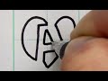 How to write heart font with a pen | English handwriting | Calligraphy