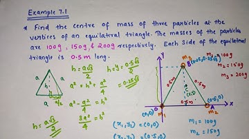 NCERT Solutions // EXAMPLE 7.1 // Chapter 7 Systems of particles and rotational motion // Class 11