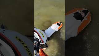 Enduro Motorcycle Takes a Dip in the Pond