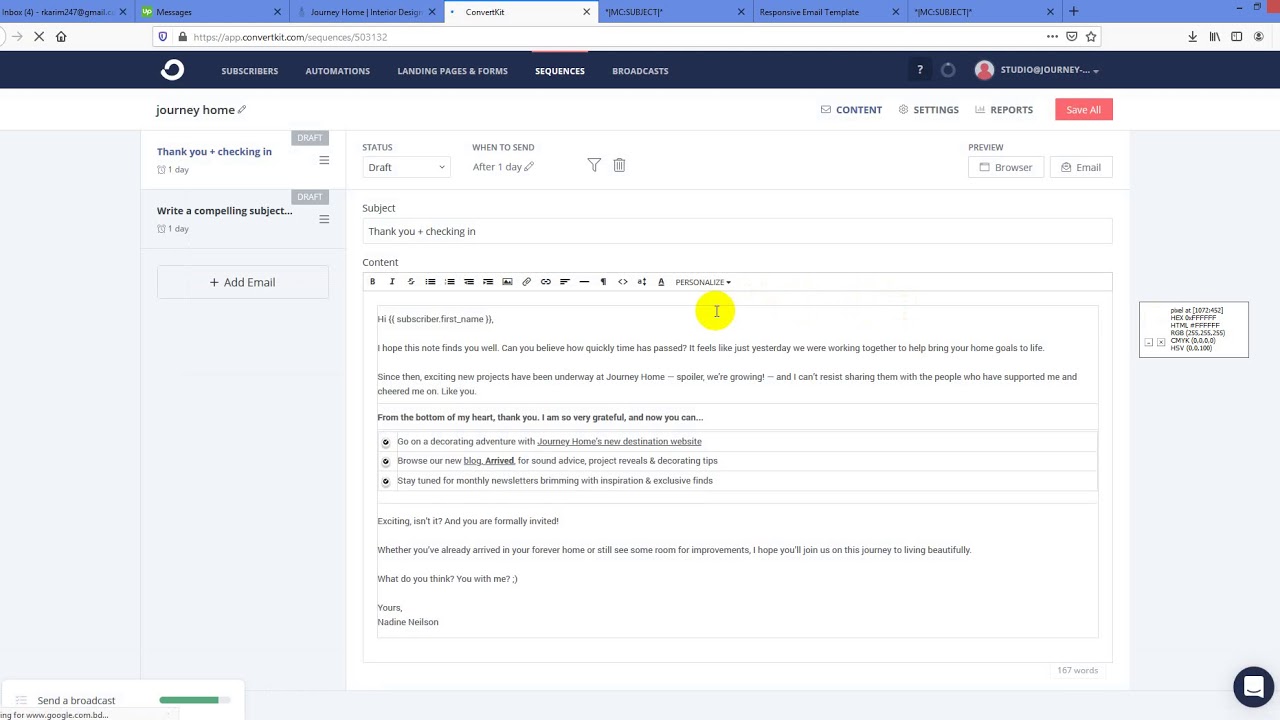 ConvertKit sequence YouTube