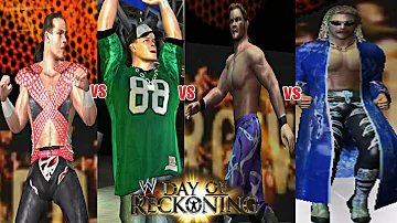 WWE John Cena vs Shawn Michaels vs Chris Jericho vs Edge Ladder match Day of Reckoning GameCube