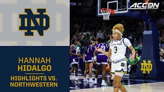 Notre Dame Newcomer Hannah Hidalgo Stays Hot Against Northwestern