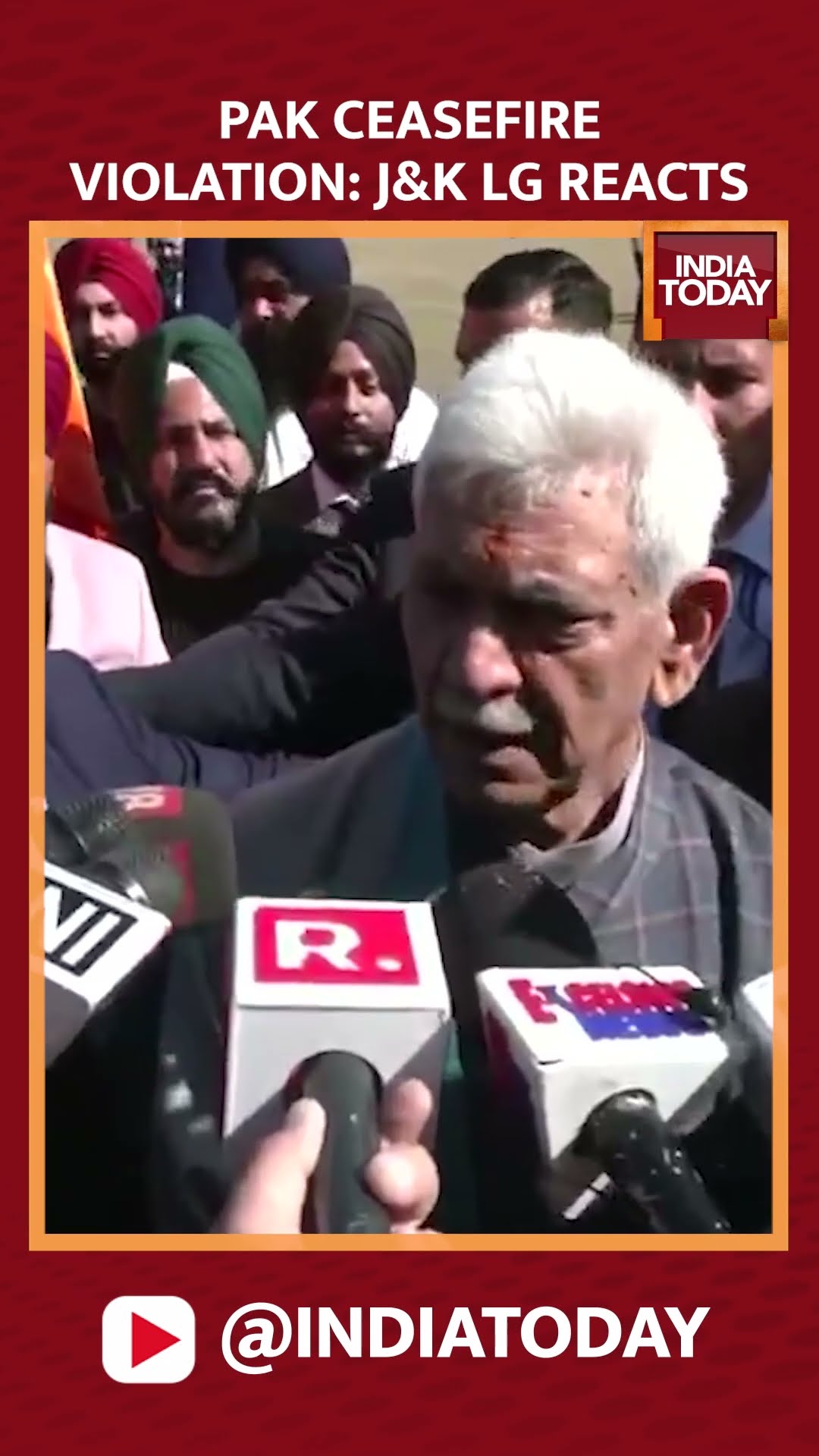Pakistan Violates Ceasefire | Lieutenant Governor of Jammu and Kashmir Manoj Sinha Reacts | #shorts