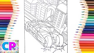 Información Batman Approaching the City, Batmobile Drawing, Superhero Coloring Pages Tv, Arkham City Coloring Guía