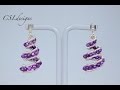 Spiral wirework earrings | Christmas
