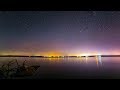 Безмятежность Таймлапс видео со звездным небом на берегу озера