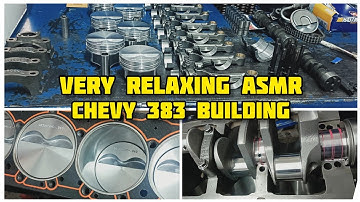 ASMR / very relaxing video / 383 stroker engine short block building /sound / sleeping video / chevy