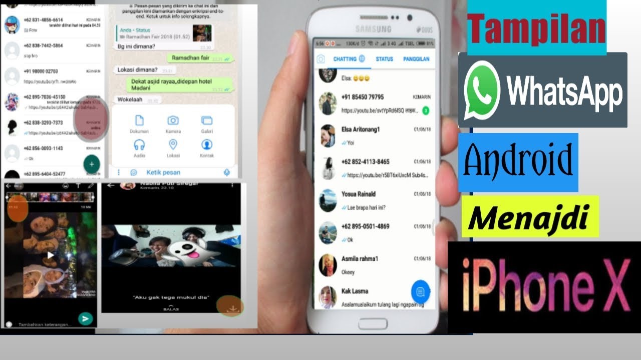 Cara Mengubah Tampilan Wa Android Menjadi Iphone cara mengubah Tampilan WhatsApp DI Android Menjadi IPhone 10 - YouTube