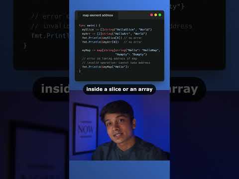 Fetching map element address in #golang  #programming #shorts