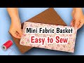 Sewing Tips for Beginners. How to Make fabric basket. DIY fabric storage box Tutorial.