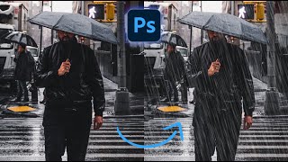 Rain Effect - Short Photoshop Tutorial #obaedakorani #shorts