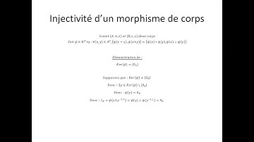 Structures algébriques partie 55 : Injectivité d