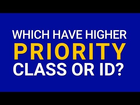 Which one have higher priority class or ID? | web design tutorial