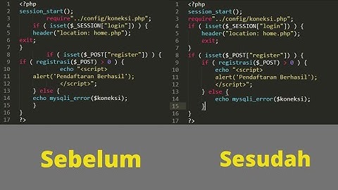 Cara Membuat Rapi Struktur Codingan Secara Otomatis