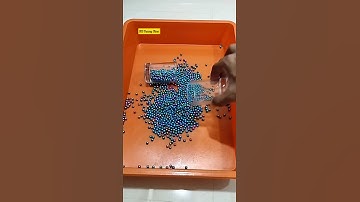 Colourful Pearls Drop from 2 Glasses. #shorts #asmr #satisfying #oddlysatisfying #reverse #pearls