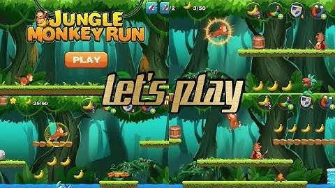 Jungle monkey run adventures Offline game part-1