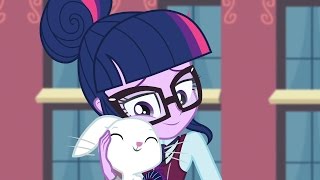 Fluttershy & Sci-Twi - Here. Hold This Bunny. Um, Why? Makes Me Feel Better.