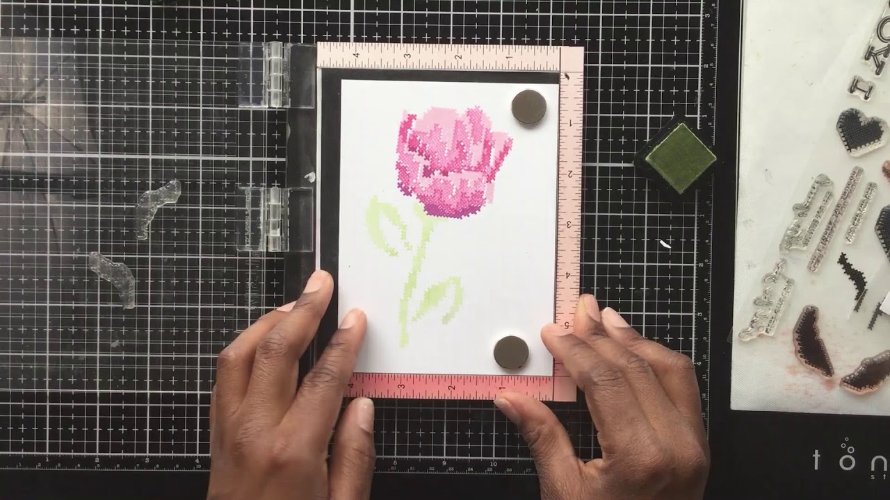 April Notes | Speed stamp layering with Altenew Sewn With Love Stamp and Die Set