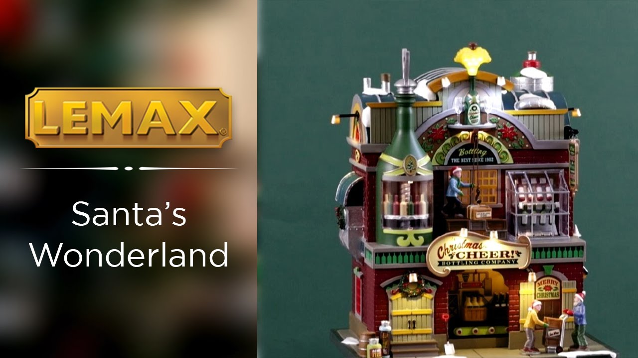 Lemax 25858 Christmas Cheer Bottling Company - YouTube