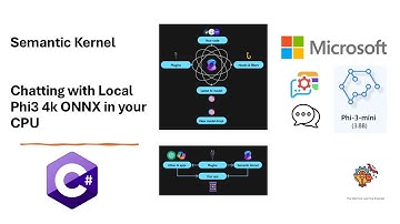 Microsoft Ai: Semantic Kernel c# SDK Chatting with Phi3 4k ONNX  CPU  #machinelearning #datascience