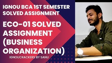 ECO-01 Solved Assignment July 2022-January 2023 | IGNOU BCA 1st Semester Solved Assignment July2022